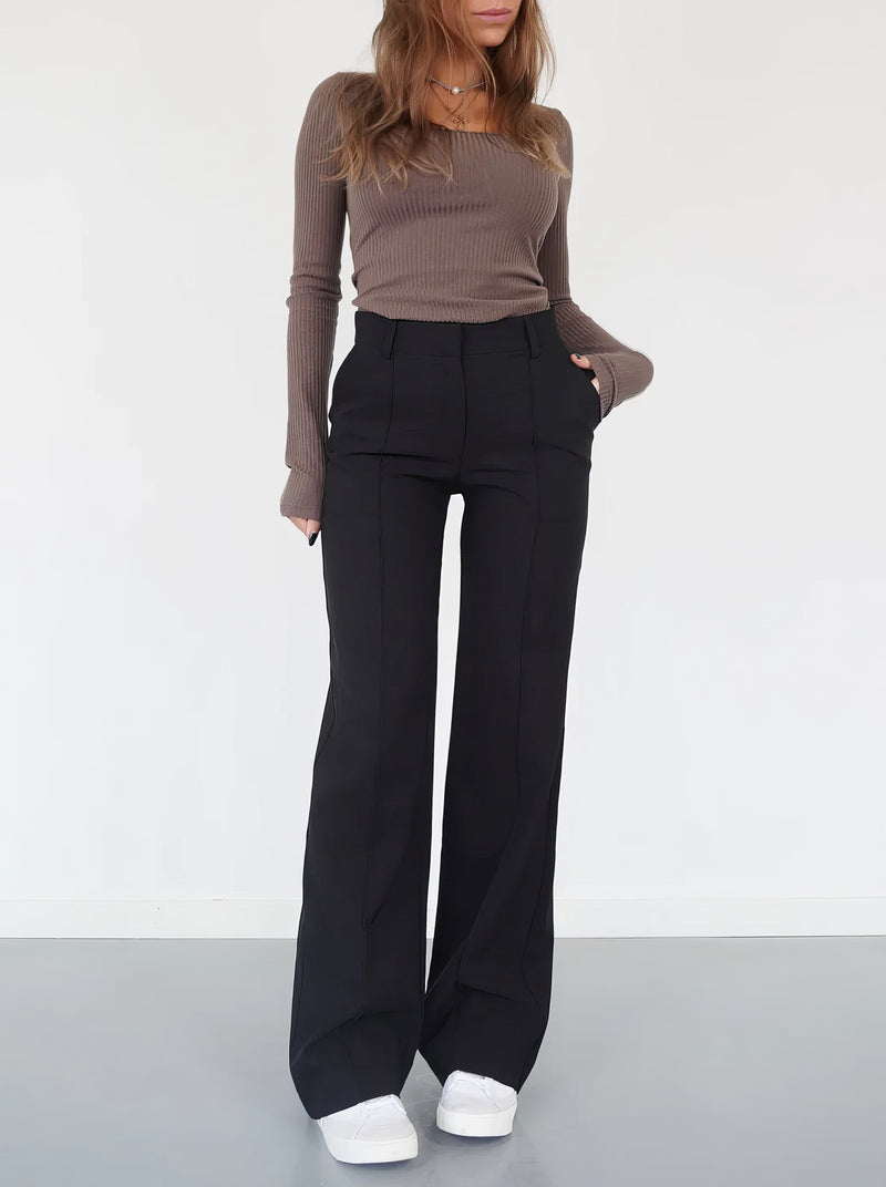 Stylish High-Waisted Pants - Luna