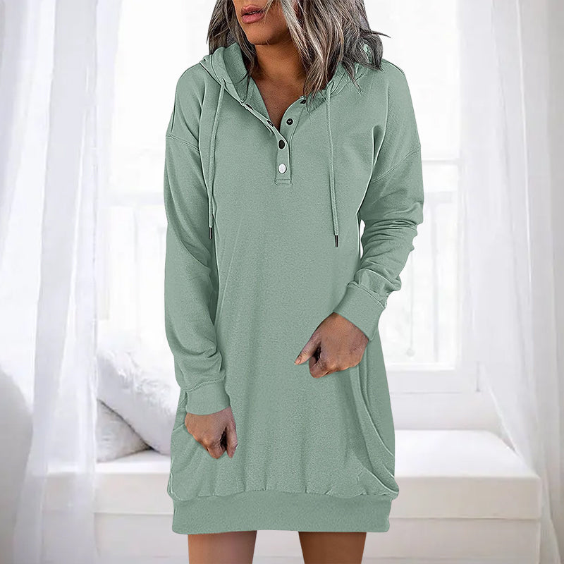 Minimalist Long Women's Hoodie – Valeria