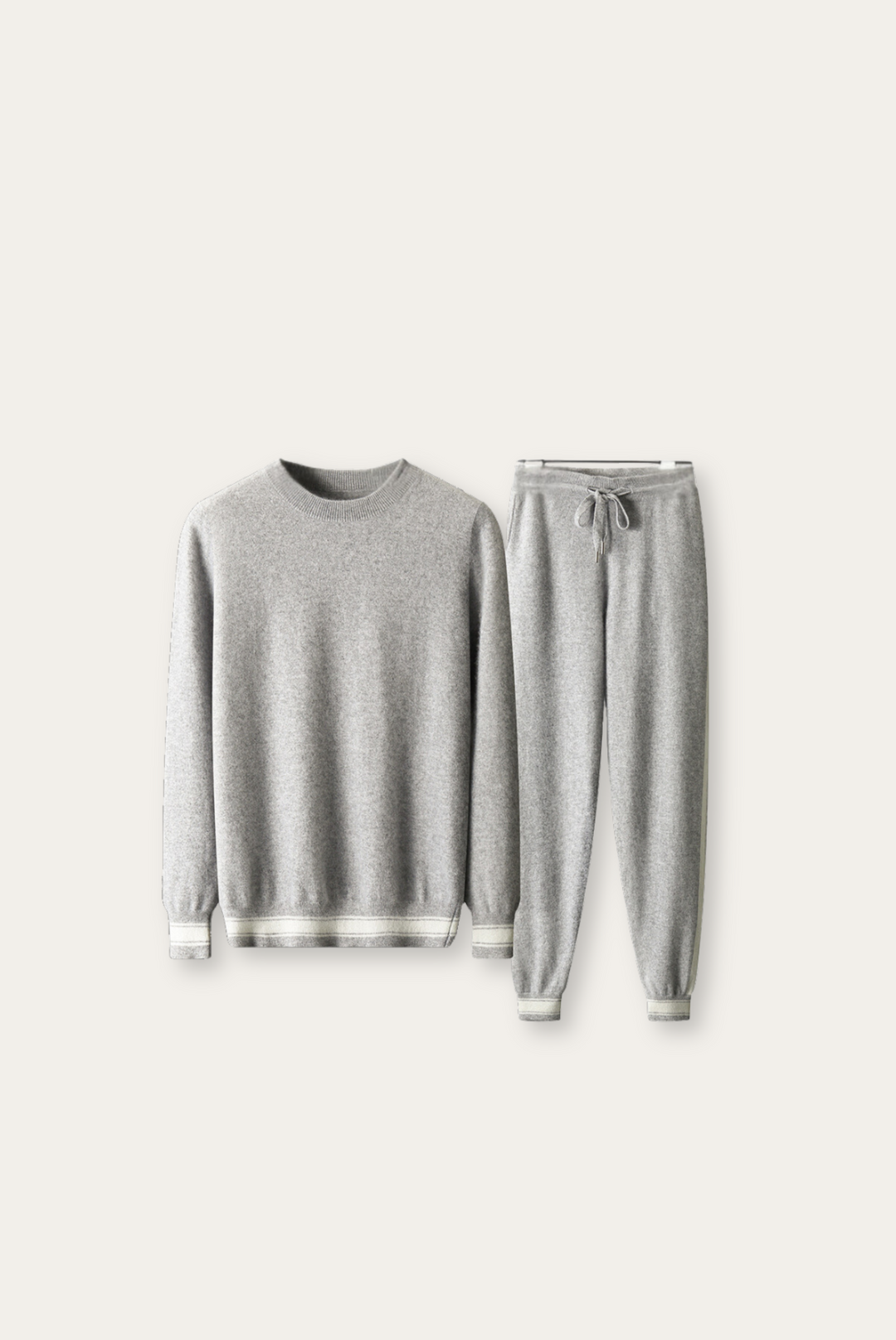 Light Gray Cashmere Merino Wool Set – Romano