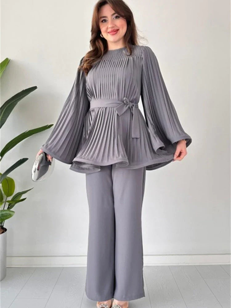 Dames Geplooide Kledingset – Selene