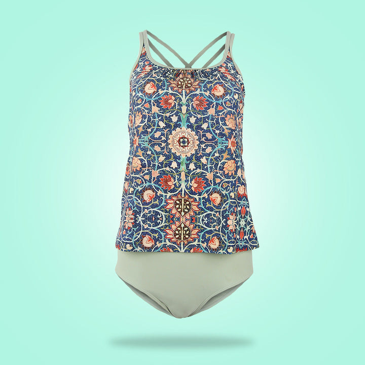 Stijlvolle Mouwloze Bikini met Aantrekkelijk Patroon - SummerGlow