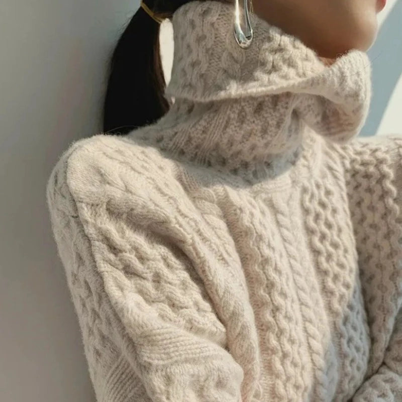 Luxe Kasjmier Coltrui met Geruit Patroon - Celeste