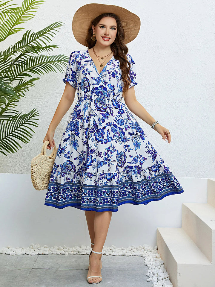 Sammy Jackson™ Lexy Plus-Size Jurk | Stijlvol & Vrolijk