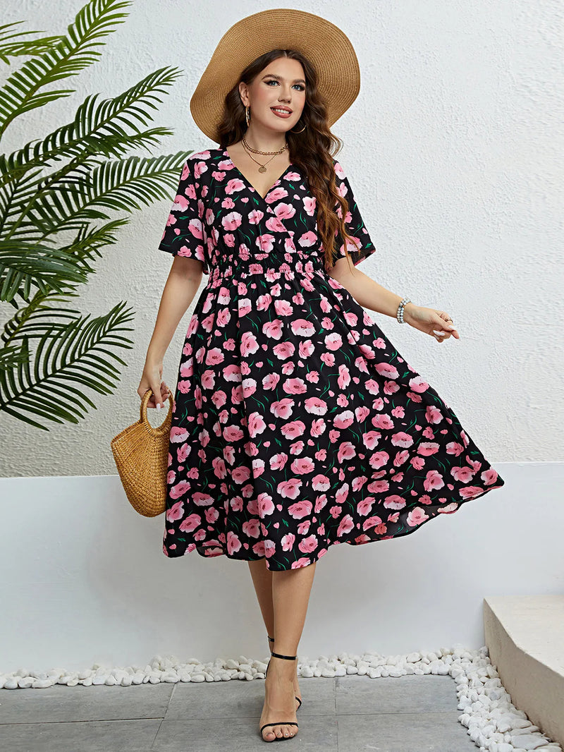 Sammy Jackson™ Meredith Plus-Size Dress | Summer & Cheerful