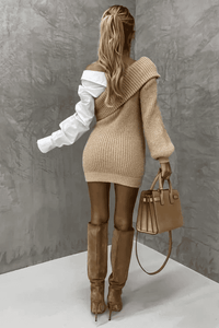 Knitted Dress with Attached Blouse – Elodie