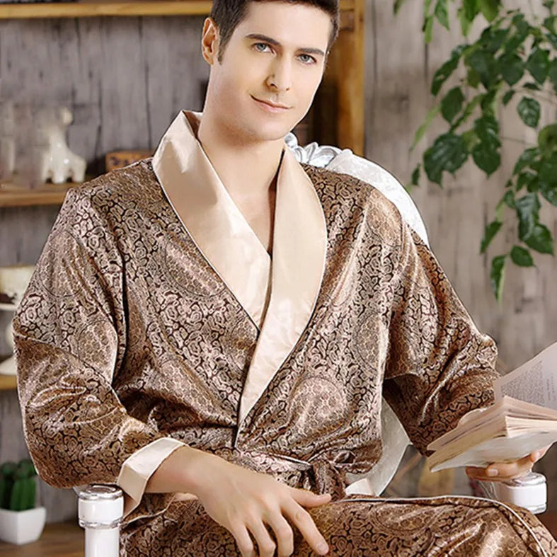 Sammy Jackson™ Satin Deluxe Robe | Trendy satin robe