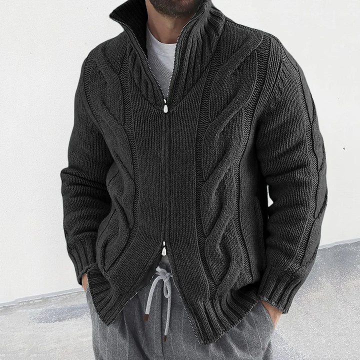 Sammy Jackson™ Sven Vest | Knitted vest with high collar and zipper