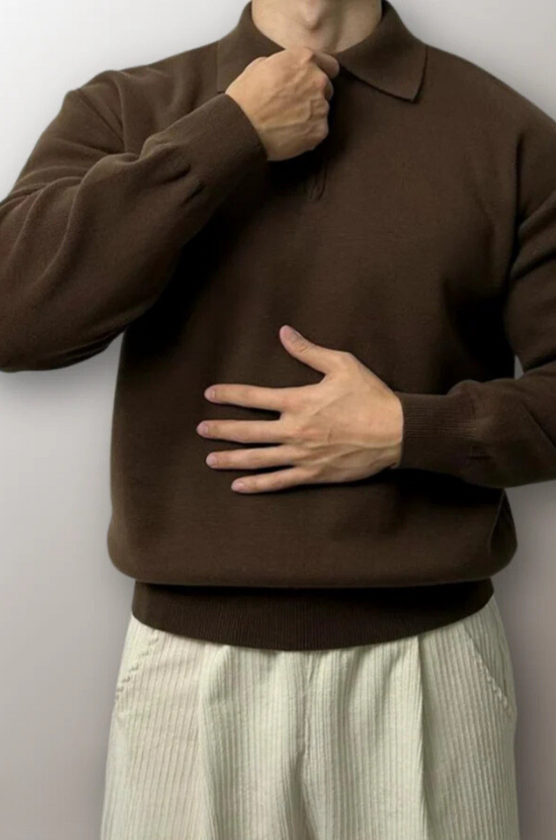 Comfortable Men's Polo Sweater - Liam