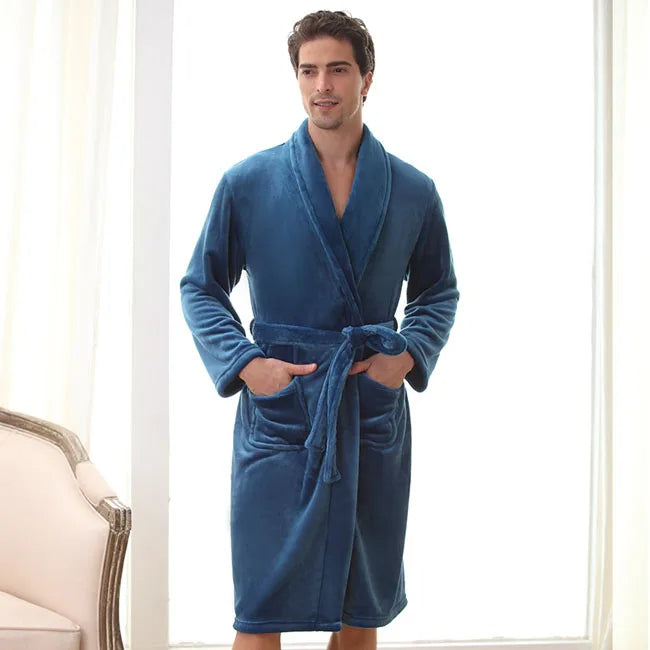 Sammy Jackson™ SnuggleUp Badjas | Fleecebadjas voor mannen