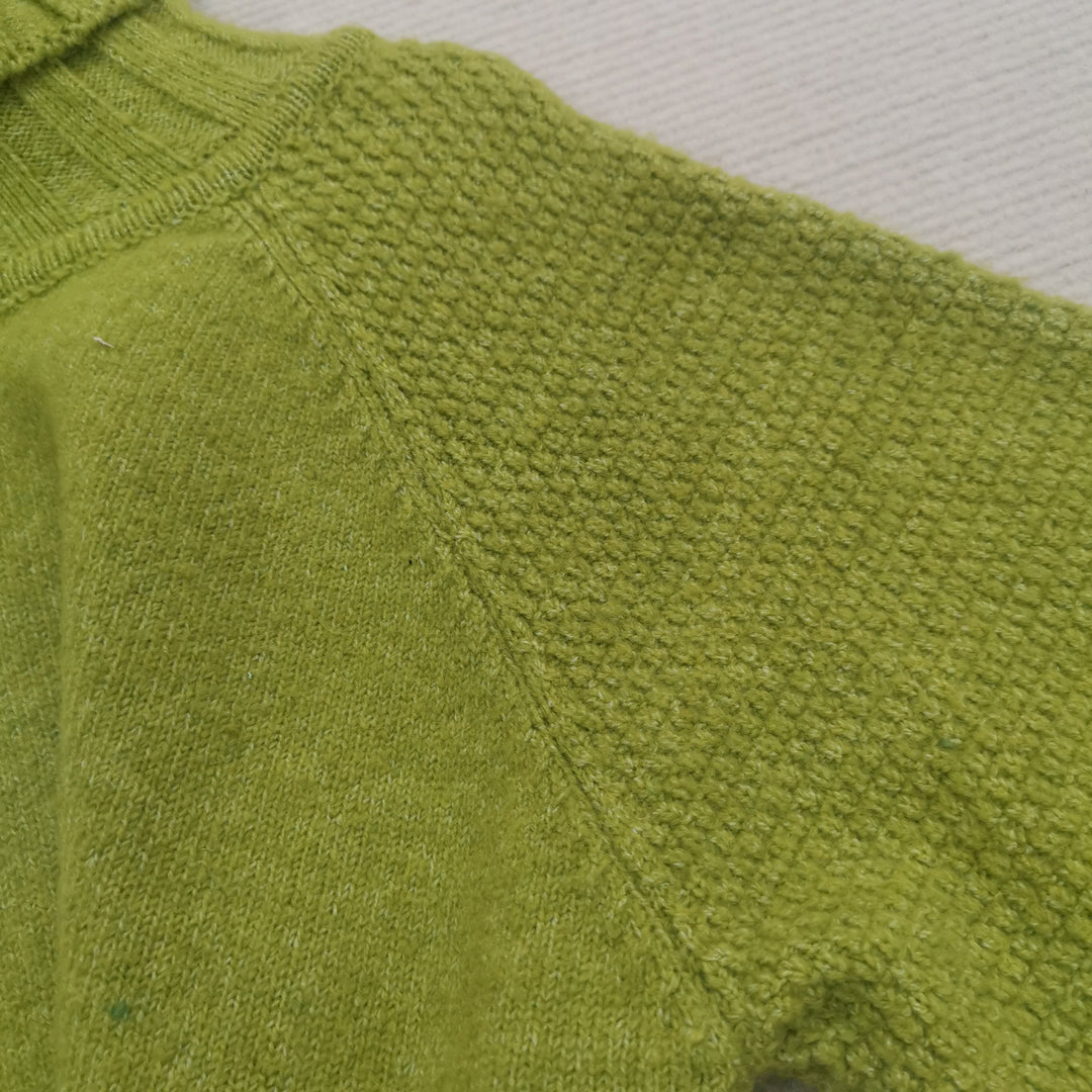 Grasgroene Oversized Gebreide Damescoltrui - Nora