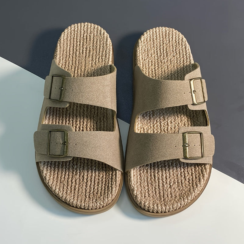 Stylish men's summer sandals with adjustable straps - GripStep