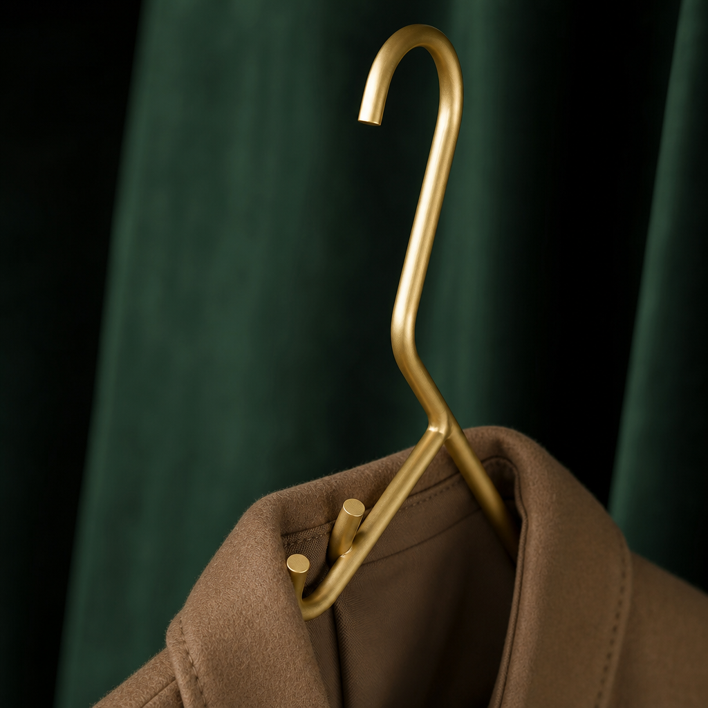 Massieve Matte Kledinghangers – Set van 5 – Vestara — detail