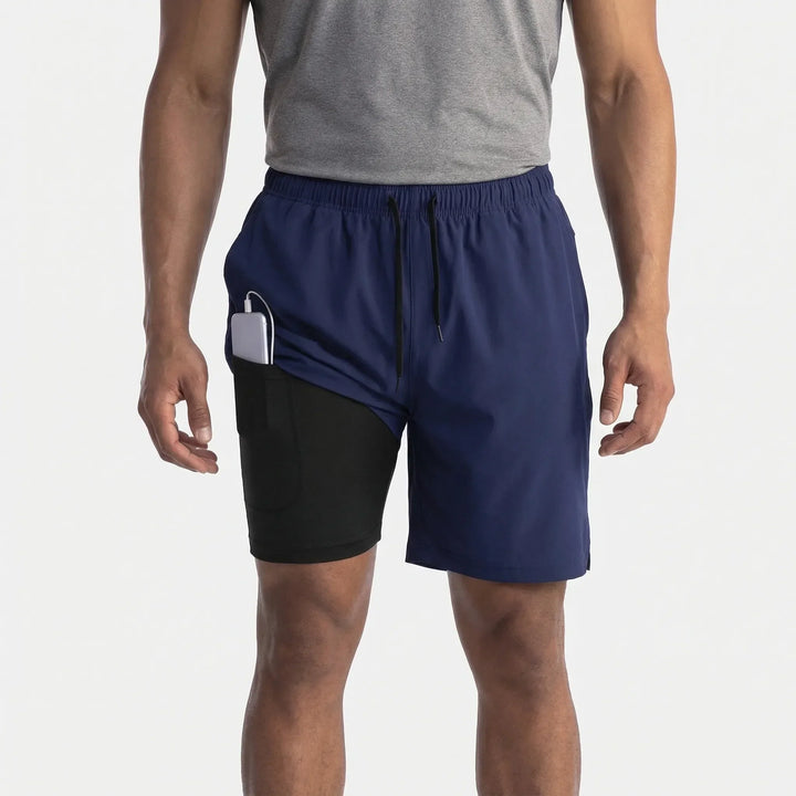 2-In-1 Men's Sport Shorts With Liner - Freddie