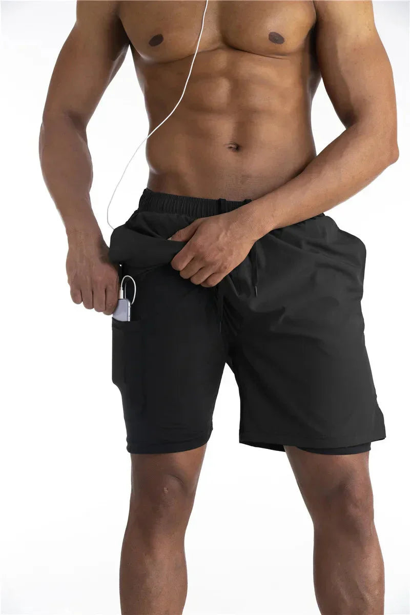2-In-1 Men's Sport Shorts With Liner - Freddie