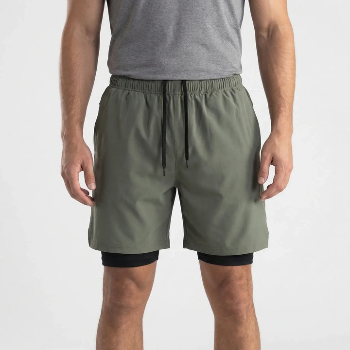 2-In-1 Men's Sport Shorts With Liner - Freddie