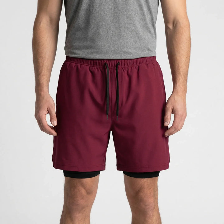 2-In-1 Men's Sport Shorts With Liner - Freddie