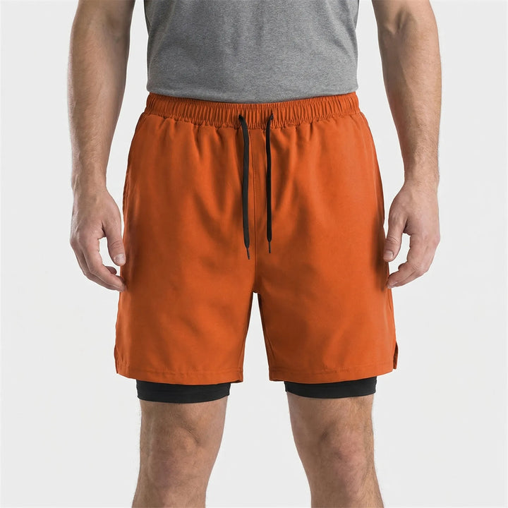 2-In-1 Men's Sport Shorts With Liner - Freddie