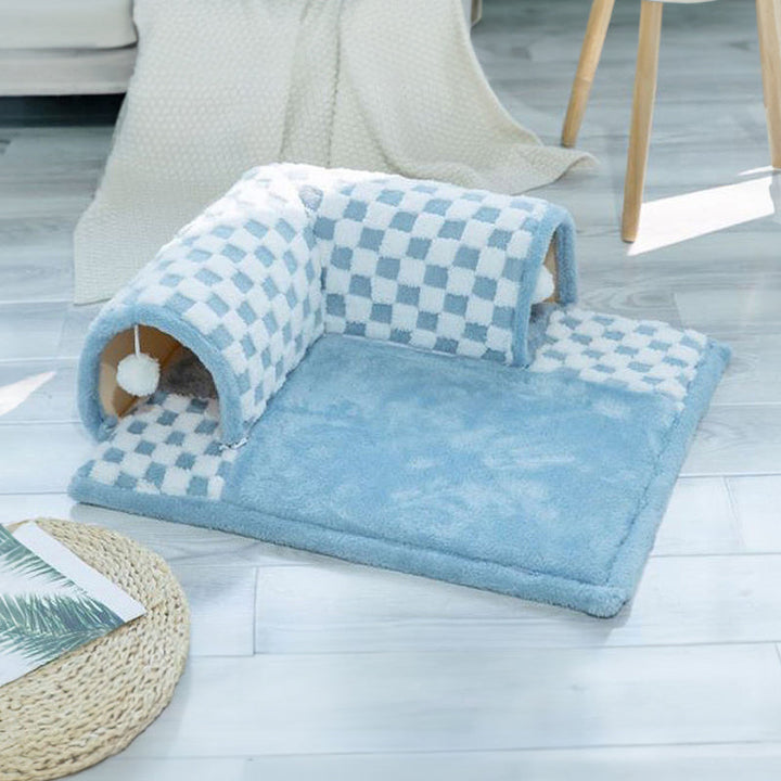 2-in-1 Katten Tunnel Bed - FurryFun