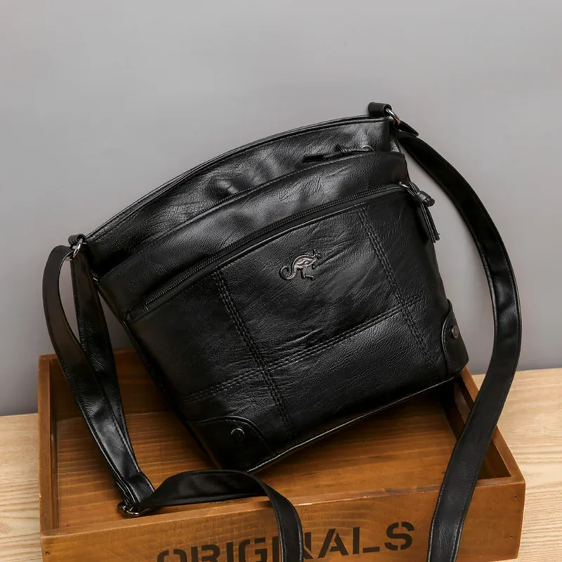 Stylish Leather Women's Shoulder Bag - Sabrina