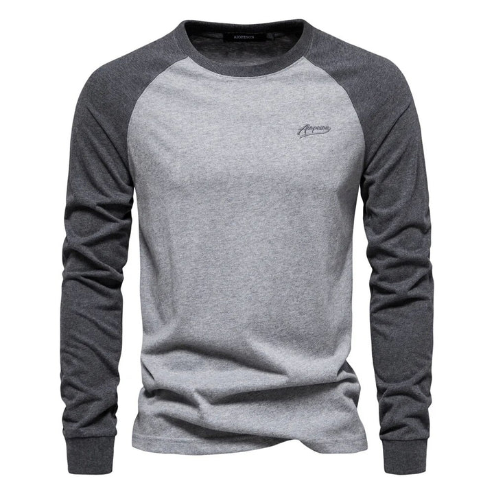 Sammy Jackson™ Patchwork Shirt | With round neck and long sleeves