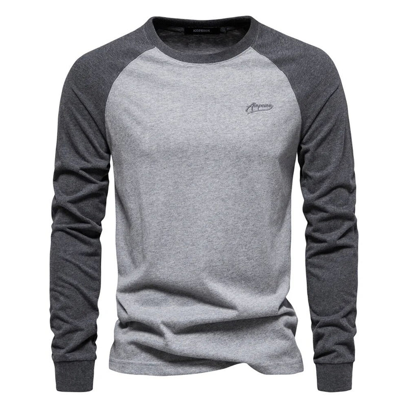 Sammy Jackson™ Patchwork Shirt | With round neck and long sleeves