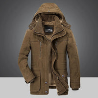 Crocheted Long Men's Winter Coat - Frost King