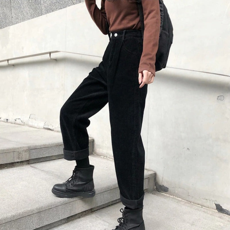 Dames Corduroy Broek met Wijde Pijpen – Emily
