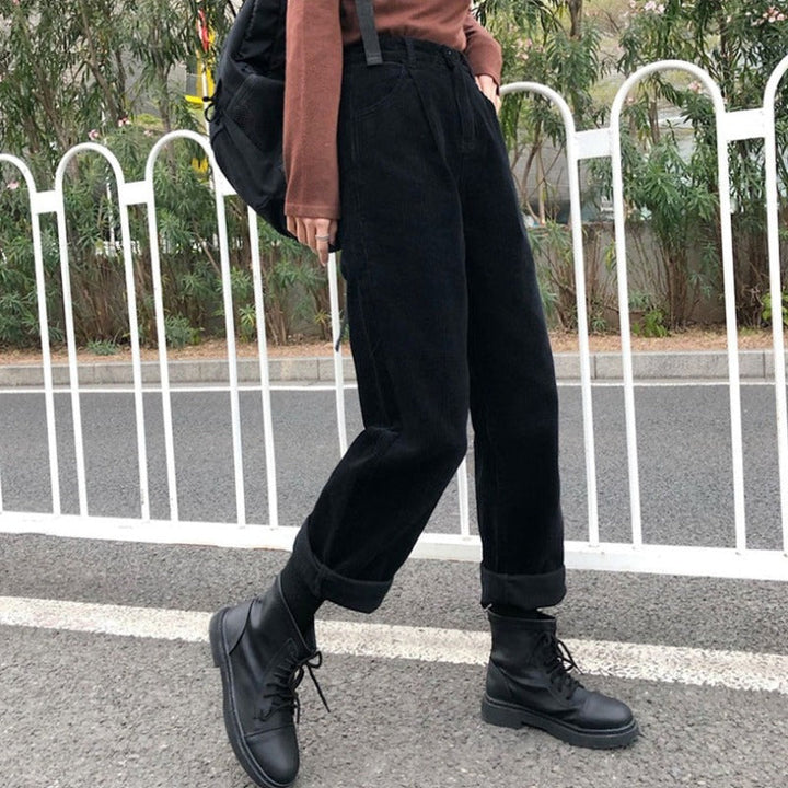 Dames Corduroy Broek met Wijde Pijpen – Emily