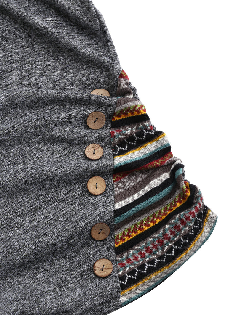 Casual Dames Hoodie met Tribalpatroon – Tavira