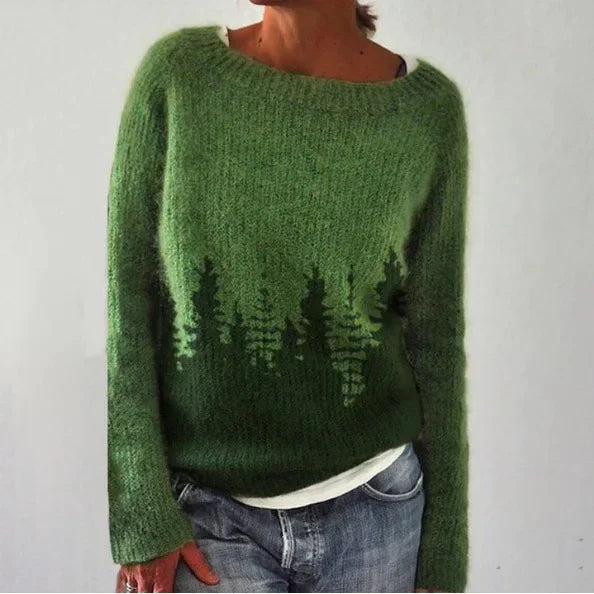 Warm Women's Sweater with Stylish Details - Nova