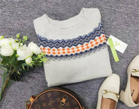 Skandynawski modny sweter z żywym wzorem - NordicChic