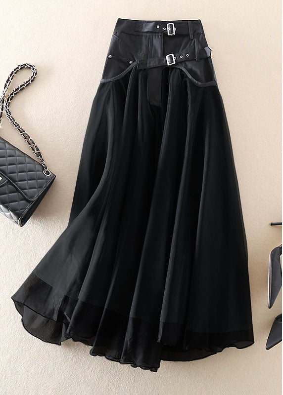 Fashionable Tulle Patchwork Long Skirt - Allegra
