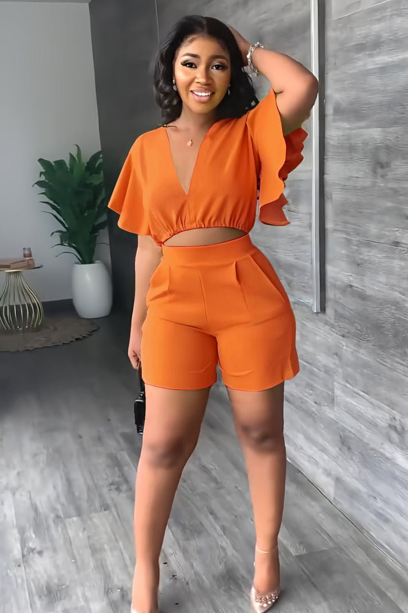 Trendy summer set with pleated design - Marlene