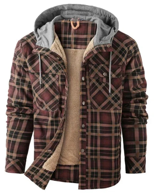 Geruit Heren Outdoorjack met isolatie & waterafstotende coating – Ragnar