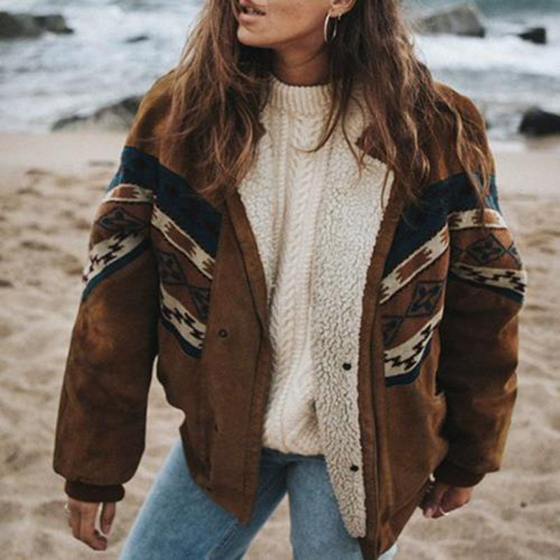 Warm Retro Plush Winter Coat - Daisy
