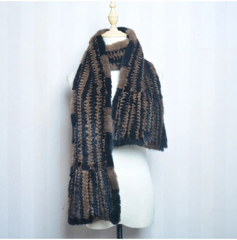 Sammy Jackson™ Knitted Scarf | Warm and stylish mink fur scarf