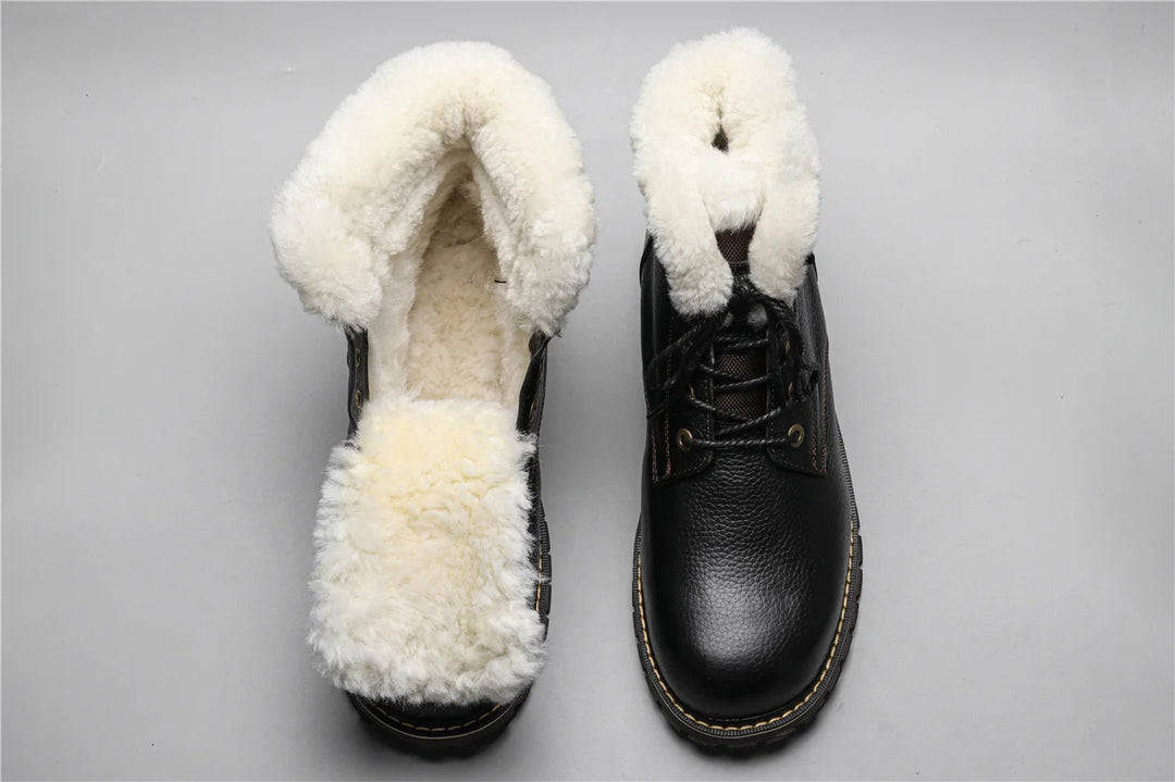 Sammy Jackson™ Leren Winterlaarzen | Met heerlijk warme wollen voering