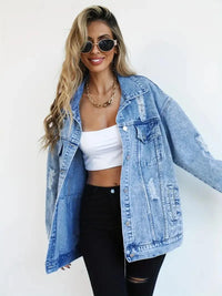 Waterproof & Lined Oversized Women's Denim Jacket – Talia