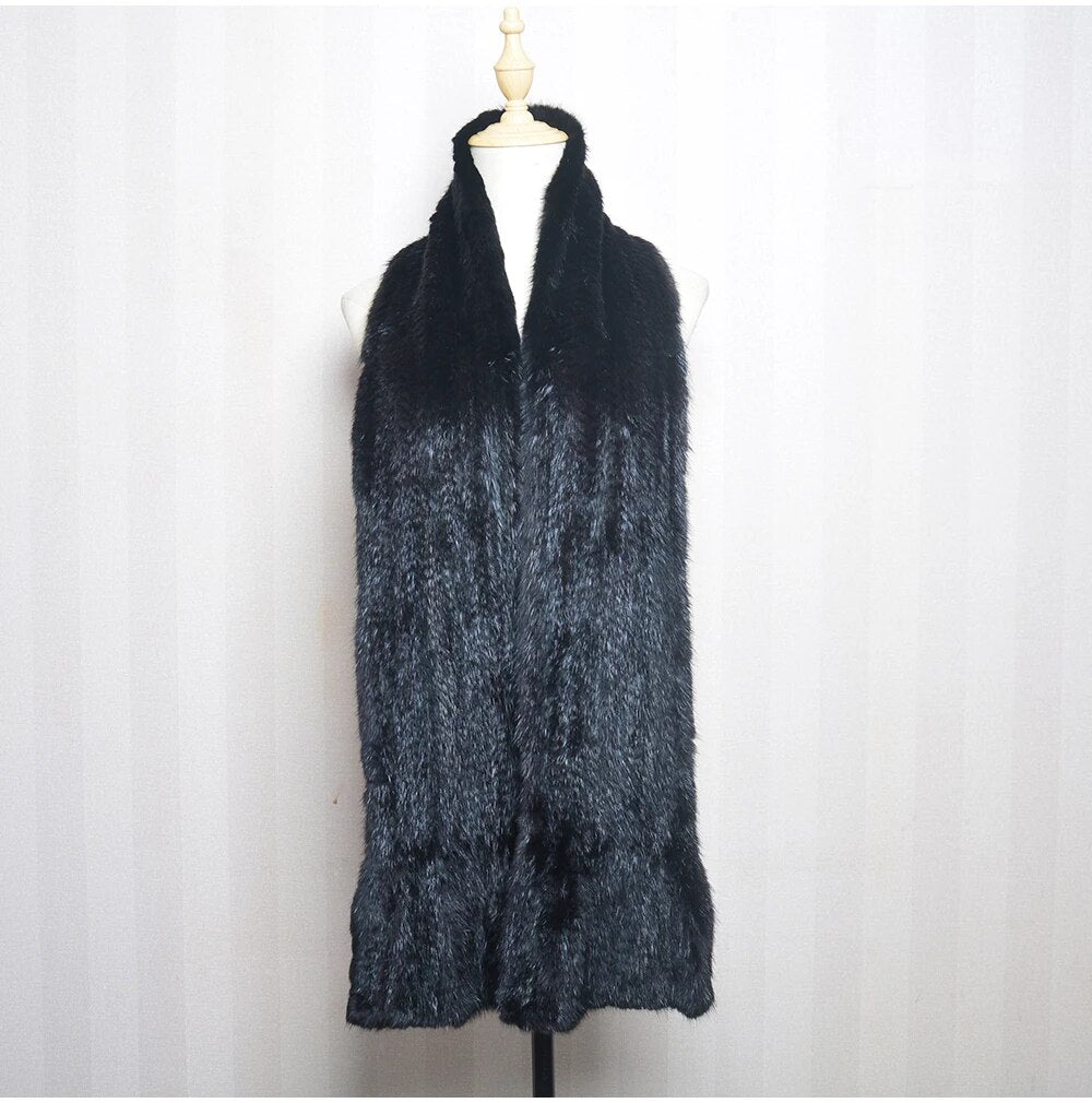 Sammy Jackson™ Knitted Scarf | Warm and stylish mink fur scarf