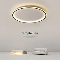 Scandinavian Round Ceiling Lamp - AuroraSphere