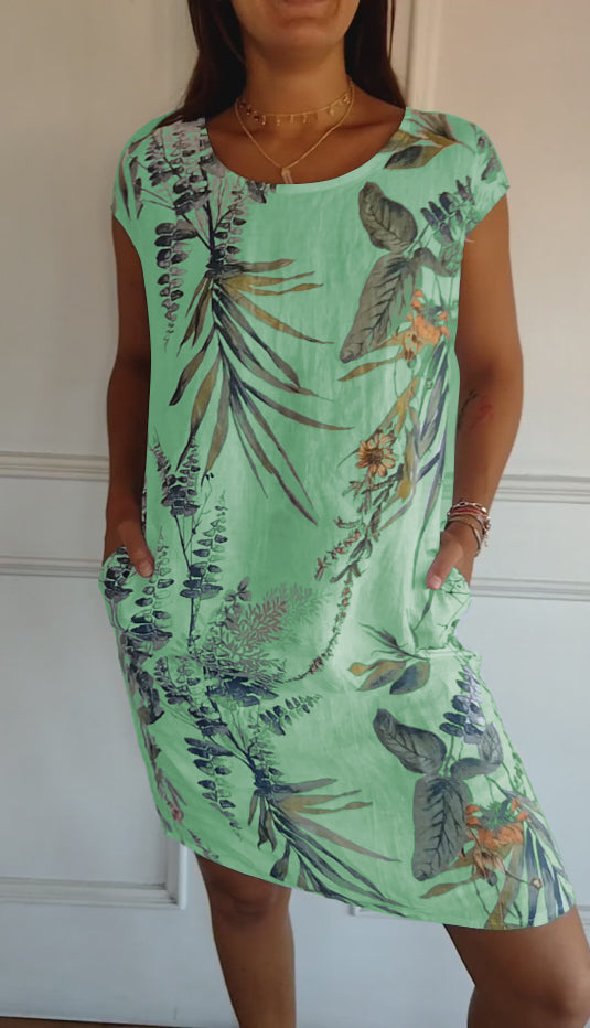 Comfortabele jurk met ronde hals – Valentina