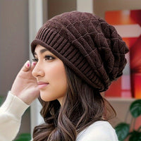 Knitted Women's Hat, Light & Stretchy for Spring and Autumn – Alina