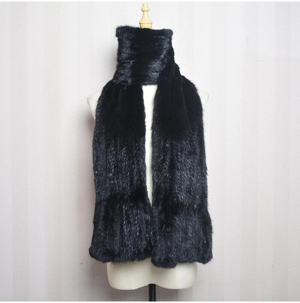 Sammy Jackson™ Knitted Scarf | Warm and stylish mink fur scarf