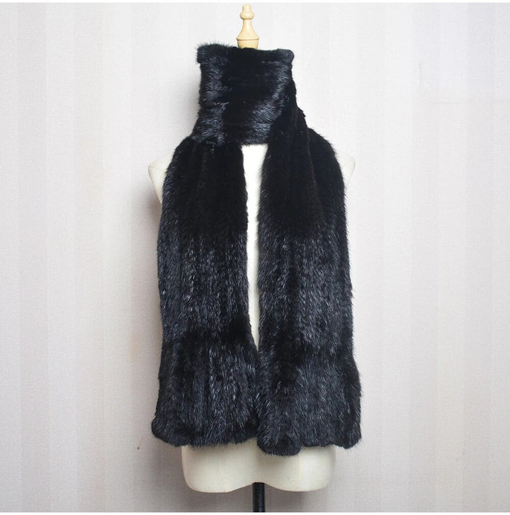 Sammy Jackson™ Knitted Scarf | Warm and stylish mink fur scarf