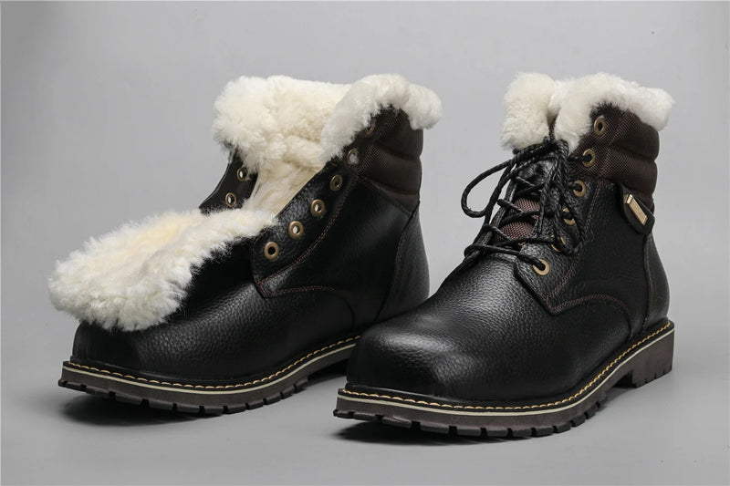 Sammy Jackson™ Leren Winterlaarzen | Met heerlijk warme wollen voering