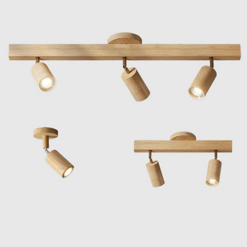 Adjustable Wooden Ceiling Spot Lamp - EcoLux