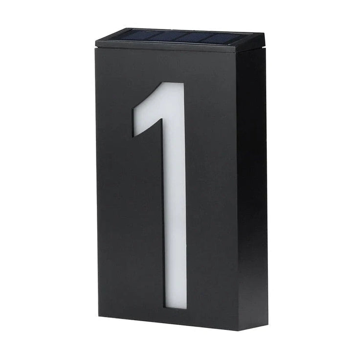 Illuminated House Number Powered by Solar Energy - SolarSign