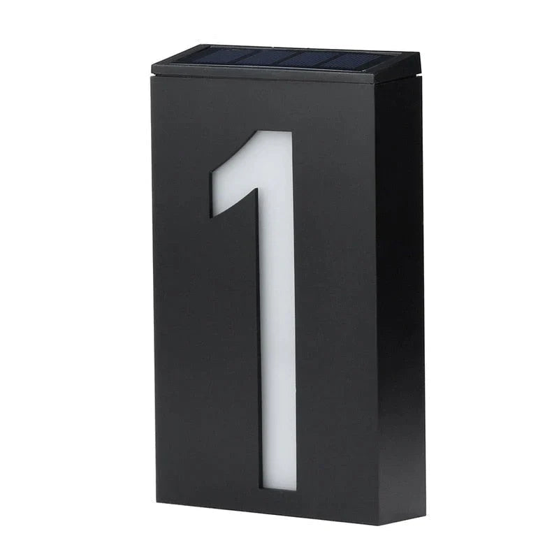 Illuminated House Number Powered by Solar Energy - SolarSign