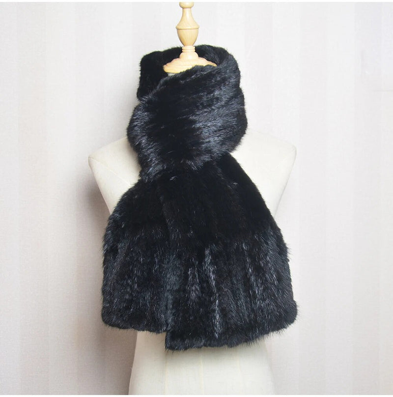 Sammy Jackson™ Knitted Scarf | Warm and stylish mink fur scarf