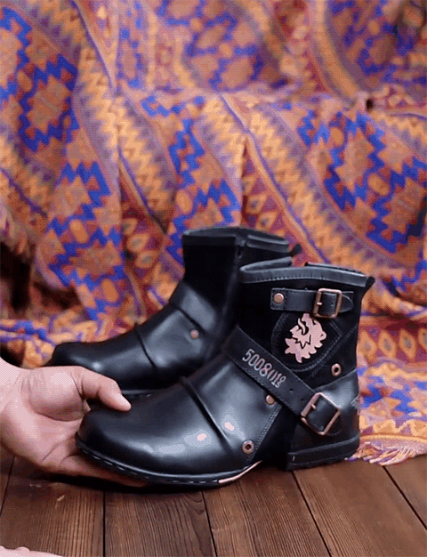 Luxury Men's Boots with Retro Charm - Elliot